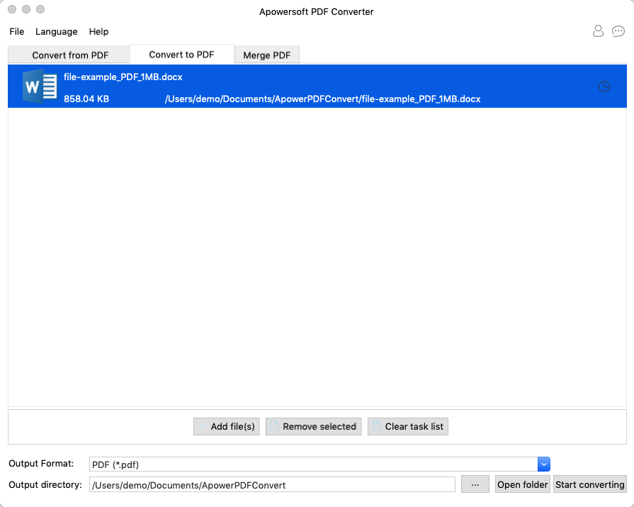 Apowersoft PDF Converter 1.0 : Convert to PDF