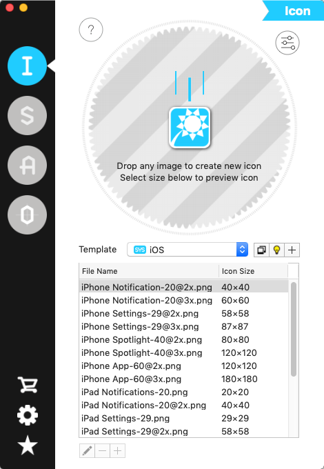 App Icon & Splash Kit 2.4 : Main Window