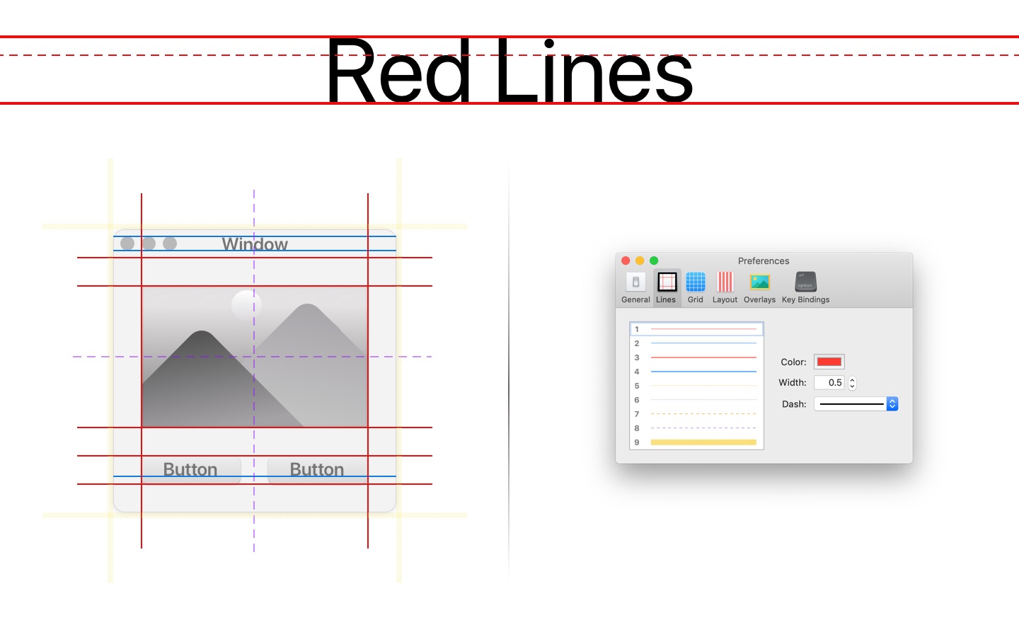 Red Lines Tools 1.3 : Main Window