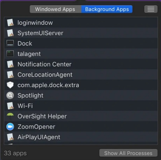 Processes Monitor 1.3 : Background Apps