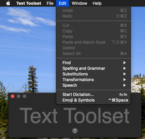 Text Toolset 1.1 : Edit tab