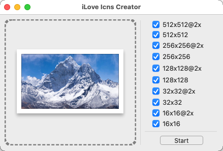 iLove Icns Creator 2.1 : Add Image Window
