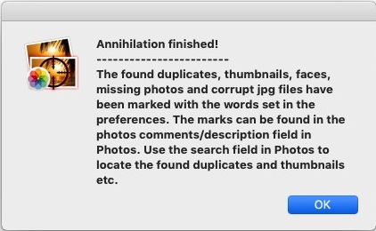 Duplicate Annihilator for Photos 4.2 : Anhilation Finished