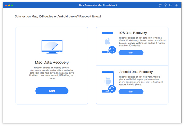 Apeaksoft Data Recovery for Mac 1.2 : Main Window