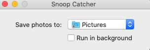 Snoop Catcher 2.0 : Main interface