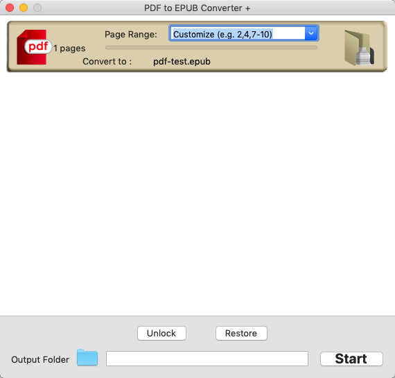 PDF to EPUB Converter + 3.2 : Add Files Window