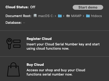 MAMP 5.7 : Cloud status