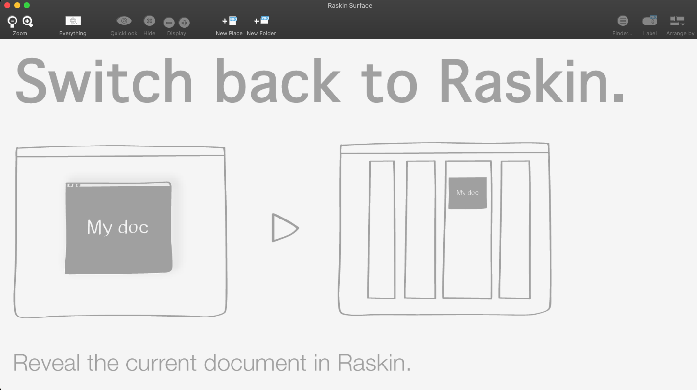 Raskin 2.0 : Folder view 