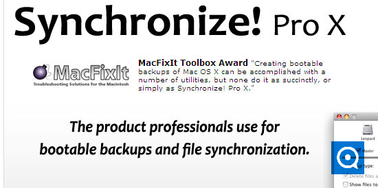 Synchronize! Pro X 6.9 : Main window