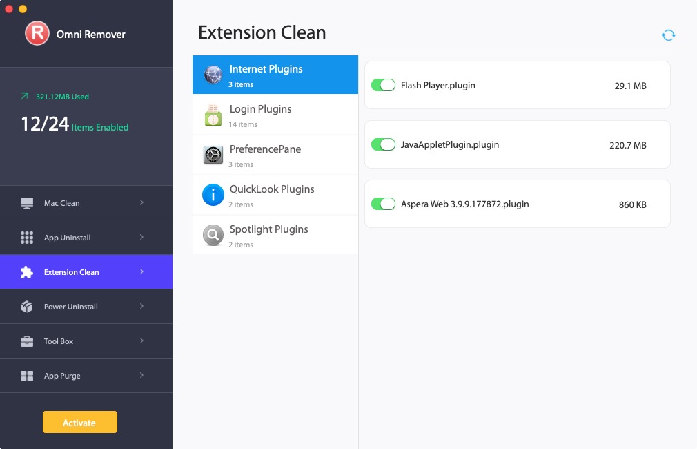 Omni Remover 3.4 : Extensions Clean