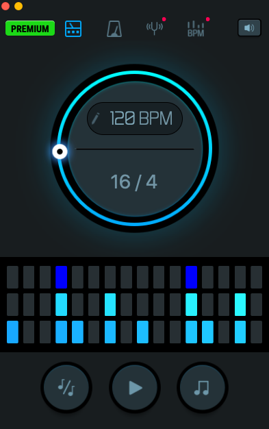 My Metronome 1.2 : Main interface