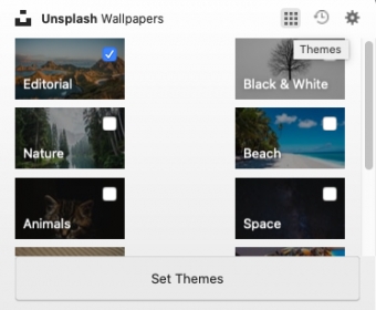 Themes screen