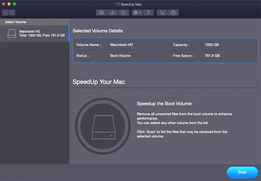 Stellar Speedup Mac 4.0 : Main Window