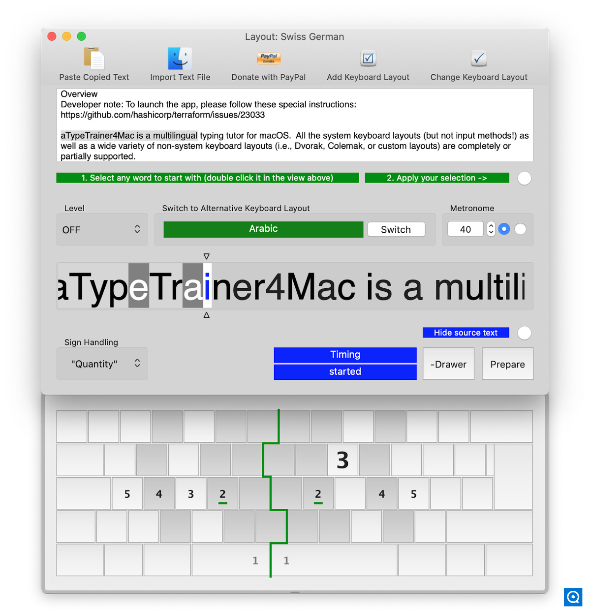 aTypeTrainer4Mac : Main window