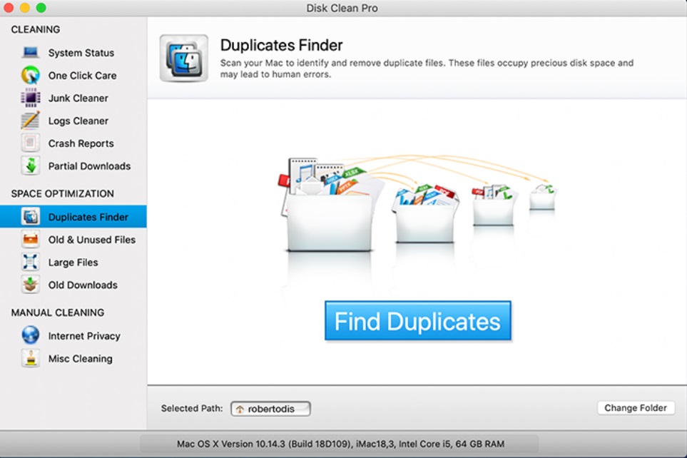 Disk Clean Pro 3.3 : Duplicates Finder