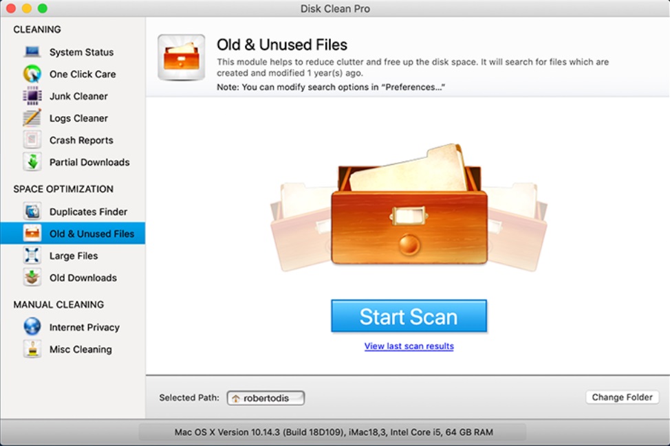 Disk Clean Pro 3.3 : Old and Unused Files