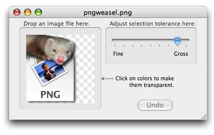 pngweasel 1.0 : Main window