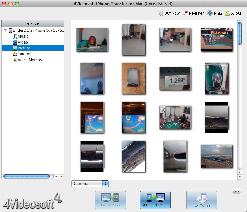 4Videosoft iPhone Transfer for Mac 3.2 : Pictures
