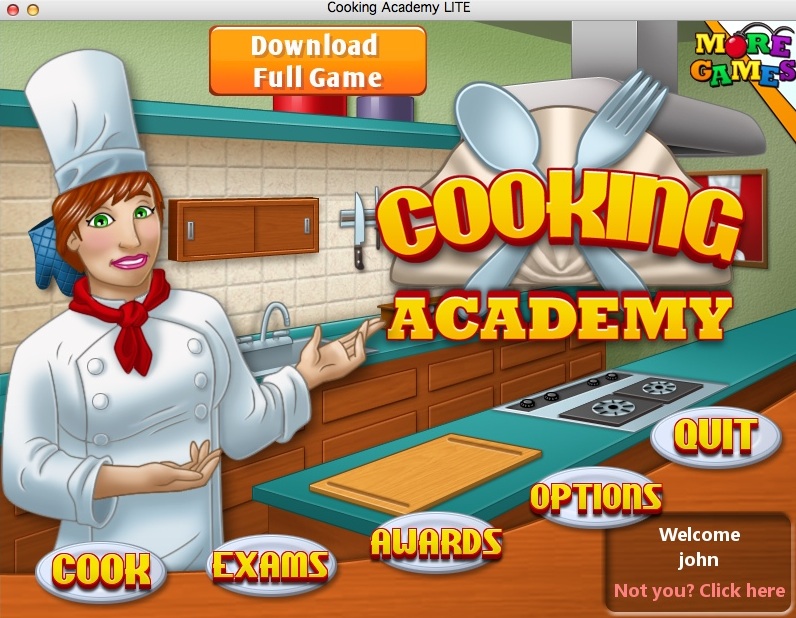 Cooking Academy 1.4 : Main Menu