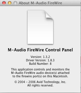 M-Audio FireWire Audiophile 1.8 : About