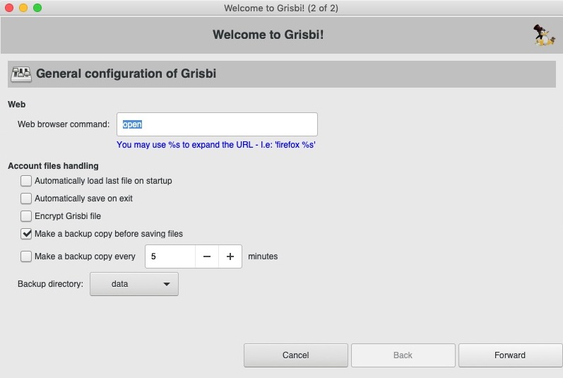Grisbi 1.2 : General Configuration 