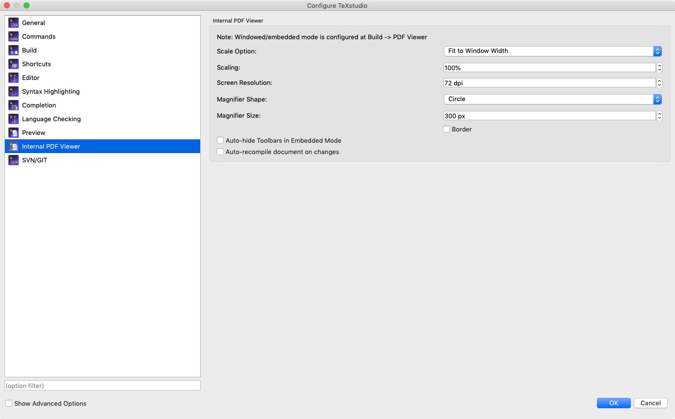 configure mac text for texstudio mac