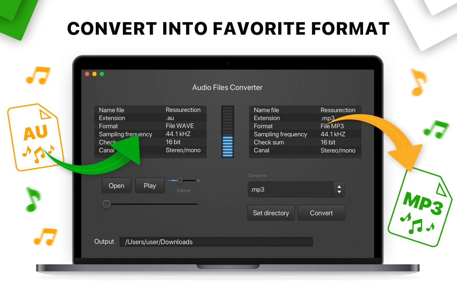 Audio Files Converter 1.1 : Main Window