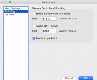Scripting Preferences