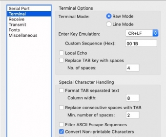 Terminal Options