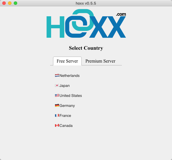 Hoxx 0.5 : Main Window