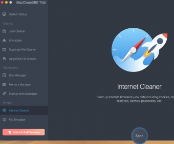 Internet cleaner tab