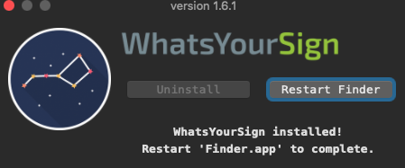 WhatsYourSign 1.6 : Info screen