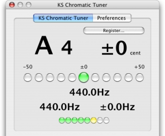 ks chromatic tuner au screenshot