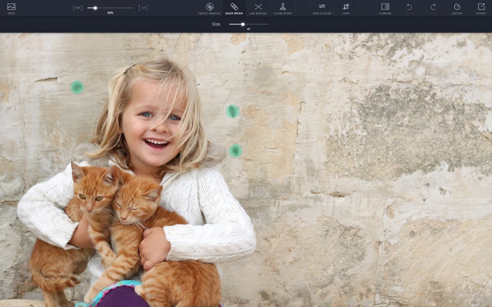 TouchRetouch 2.3 : Removing Unwanted Spots