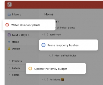 todoist recurring due dates user interface