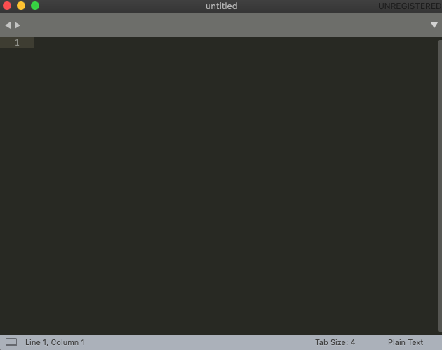 Sublime Text 3.3 : Main screen