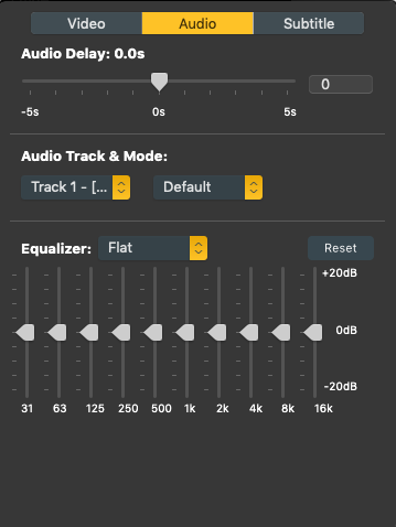 OmniPlayer 1.3 : Audio Options