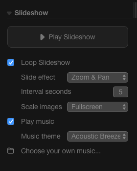 Phiewer 2.1 : Slideshow options