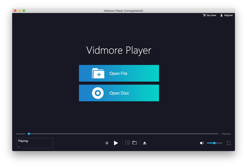 Vidmore Player for Mac 1.0 : Main Window