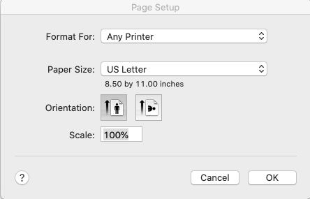 Plain Text Editor 9.1 : Page Setup