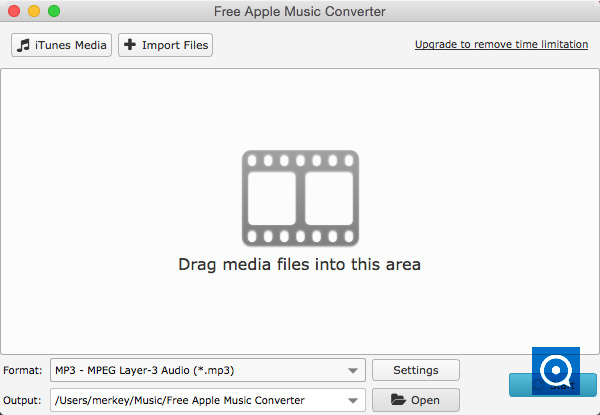 Free Apple Music Converter for Mac 2.11 : Main window