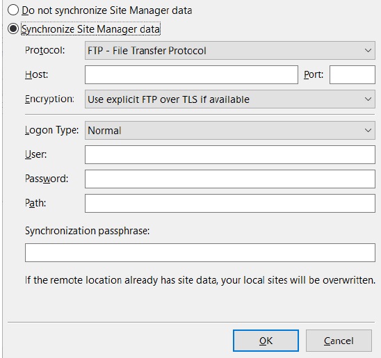 FileZilla Pro 3.5 : Site Manager Synchronization