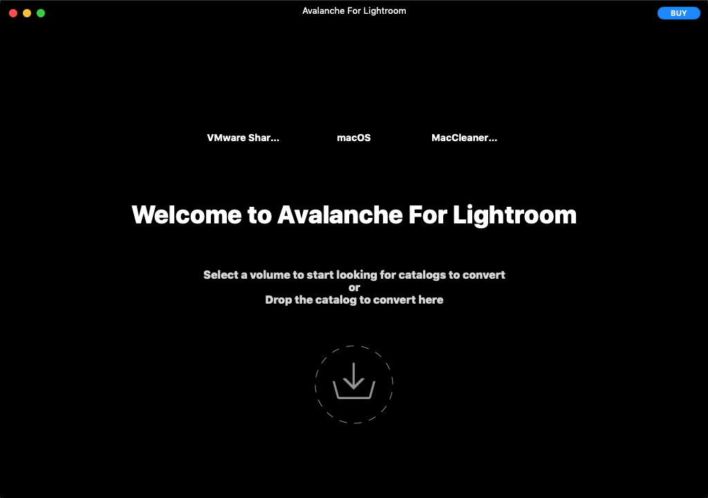 Avalanche for Lightroom 1.3 : Main Window