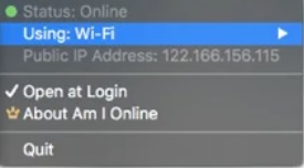 Am I Online 2.5 : Connected via WiFi