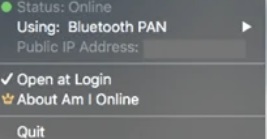 Am I Online 2.5 : Connected via Bluetooth