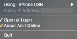Am I Online 2.5 : Connected via Phone USB