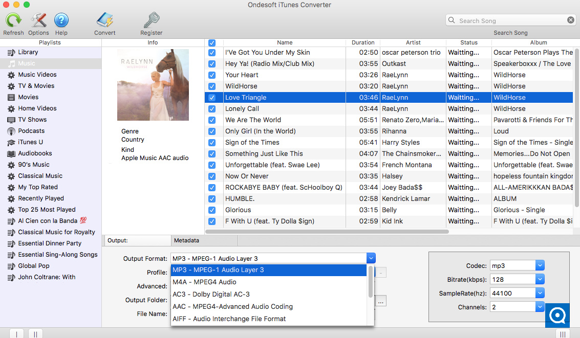 iTunes Converter Ondesoft 6.8 : apple music converter