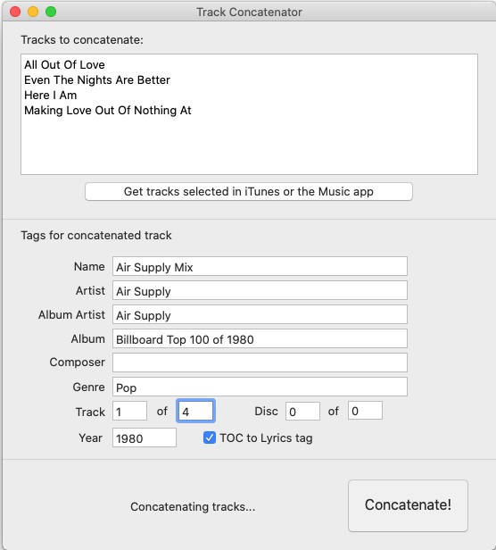 Track Concatenator 3.2 : Concatenating File Tracks