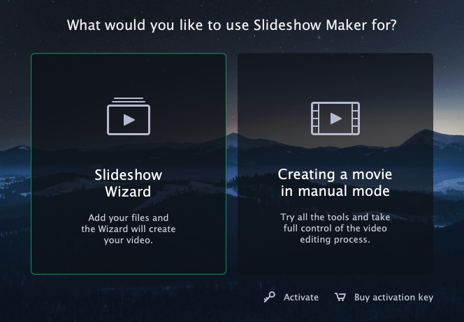 Movavi Slideshow Maker 6.7 : Choose Mode