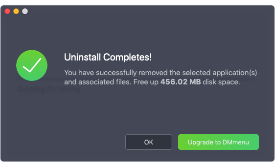 Donemax AppRemover 1.1 : Uninstall Completes 